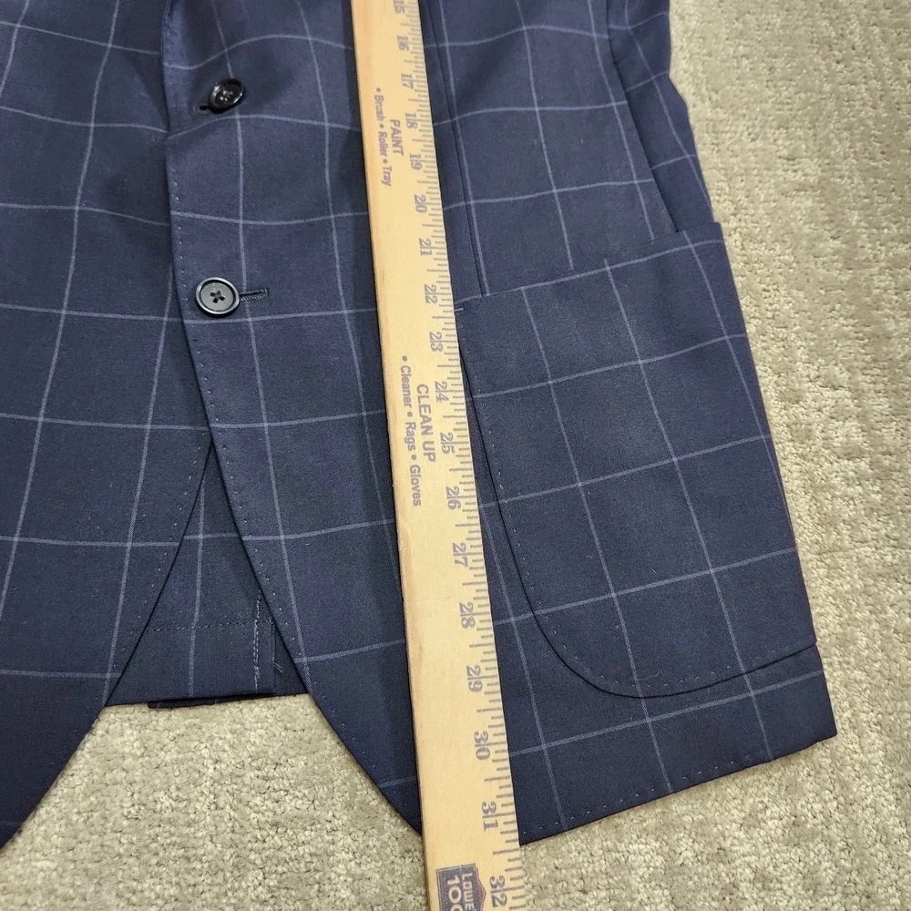 Banana Republic Blazer Men 44R Slim Fit Smart Weight Performance Wool Blend Navy